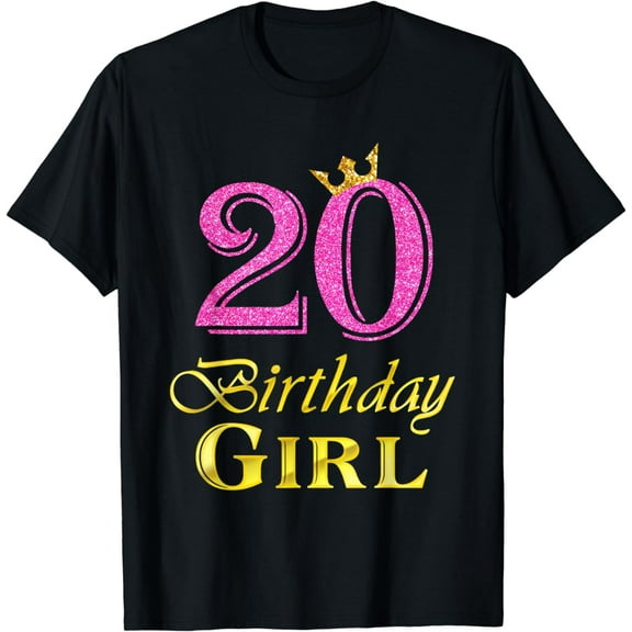 20th Birthday Girl Princess Shirt 20 Years Old 20th Birthday T-Shirt