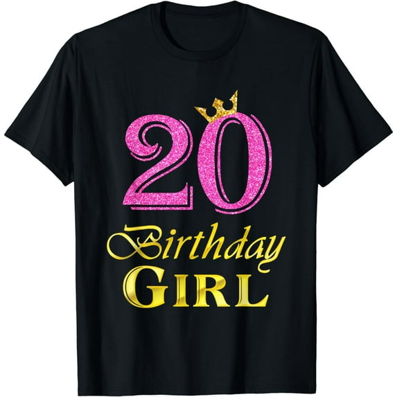 20th Birthday Girl Princess Shirt 20 Years Old 20th Birthday T-Shirt