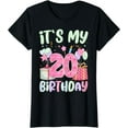 thumbnail image 1 of 20th Birthday Shirt Girls 20 Year Old Donut Cake Birthday T-Shirt, 1 of 4