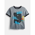 thumbnail image 1 of 20th Century Fox Bart Simpson Boys Puff Print Ringer T-Shirt with Short Sleeves, Sizes XS 4/5-XXL 18/20, 1 of 3