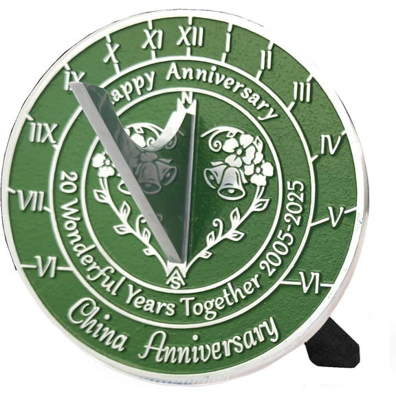 20th China Wedding Anniversary 2025 Sundial Gift 10"