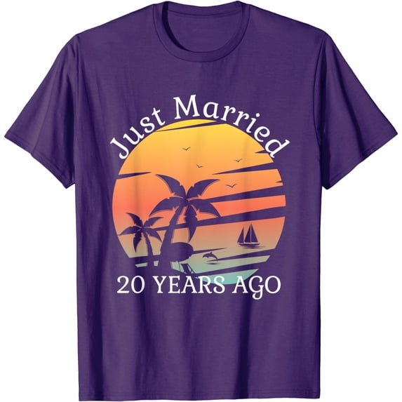 20th Wedding Anniversary Cruise Just Married 20 Years T-Shirt