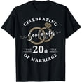 thumbnail image 1 of 20th Wedding Anniversary Tshirt Husband Wife Couple Matching T-Shirt100% cotton, 1 of 5