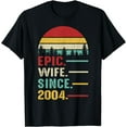 thumbnail image 1 of 20th Wedding Anniversary for Her Epic Wife Since 2004 T-Shirt, 1 of 3