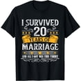 thumbnail image 1 of 20th Wedding Anniversary shirt Couples Husband Wife 20 Years T-Shirt, 1 of 4