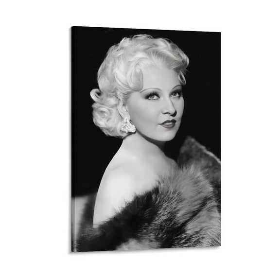 20th-century American Women Singers Mae West Poster2 Canvas Art Poster and Wall Art Picture Print Modern Family bedroom Decor Posters 24x36inch(60x90cm)