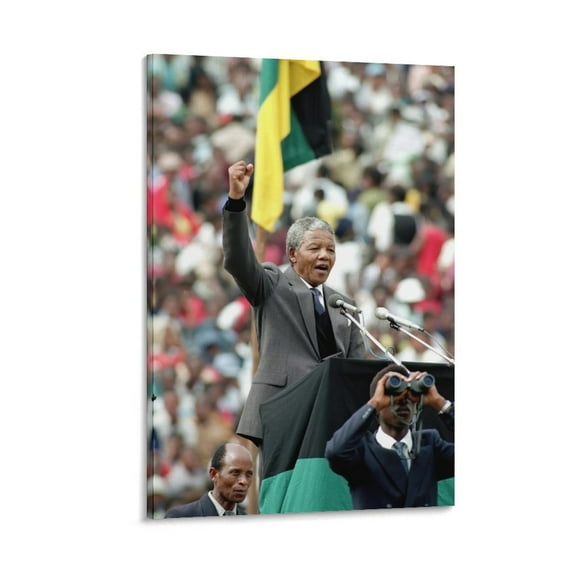 20th-century South African Politicians Nelson Mandela Celebrity Poster Picture Print Canvas Poster Wall Paint Art Posters Decor Modern Home Artworks Gift 12x18inch(30x45cm)
