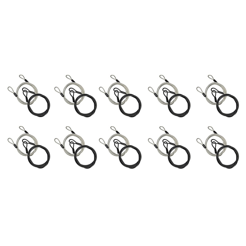 20x 100CM/3.3Ft Long Travel Security Cable Lock,Braided Steel Coated Cable Luggage Lock, Cable Wire Rope