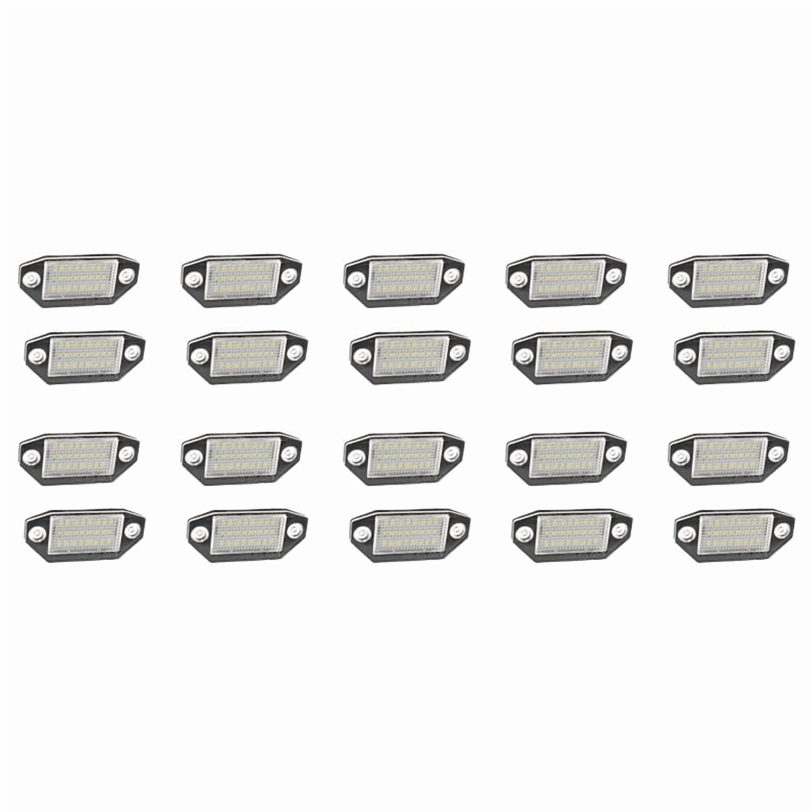20x 12V 24 LED Number License Plate Light Lamp for Mondeo MK3 2000-2007,20 x License Plate Light,white & black