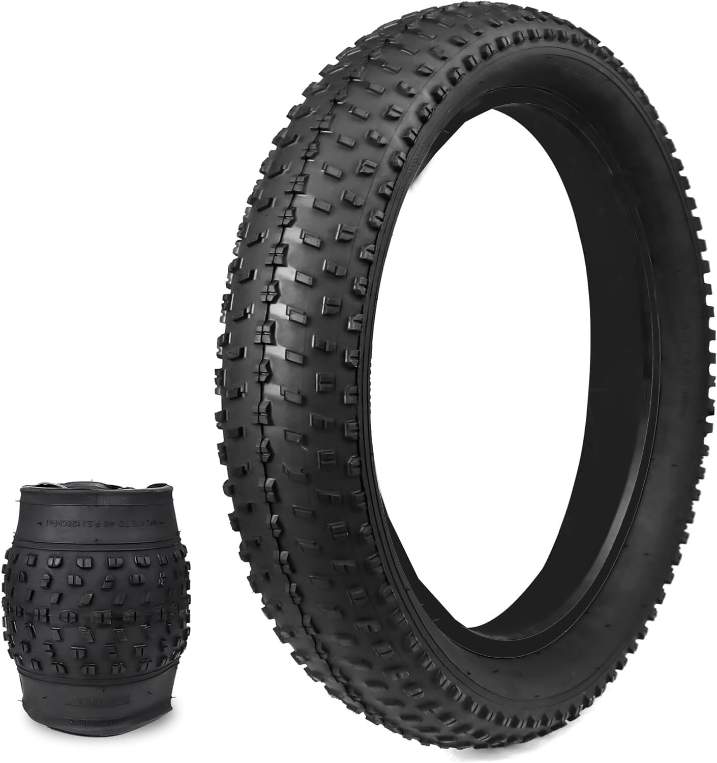 20x 3 inch Bike Tire 1 Piece Tire For Fat Tire Bike and Ebike Off Road Knobby Tire 20 PSI