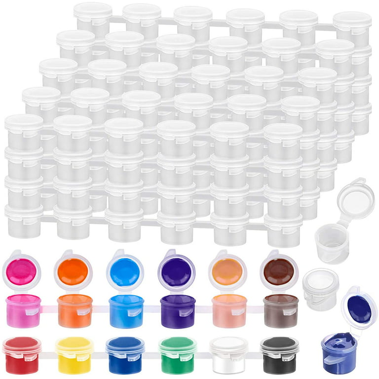 12 Pack No Spill Paint Cups With Lids for Kids, Arts and Crafts Supplies  for Classrooms (4 Colors, 3 x 3 In) 