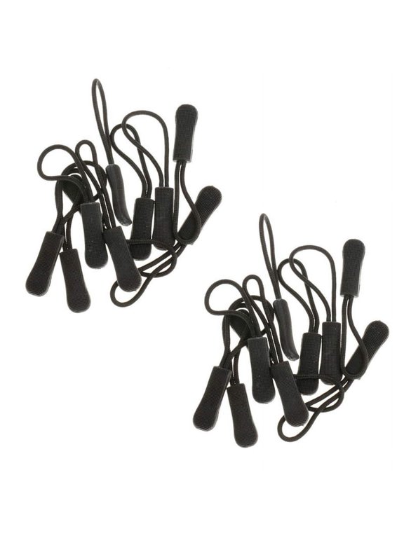 20x Anti- Zipper Puller, Zipper, Zipper Extension Trailer, Practical and for Back Pack, Jacket, Etc.- Black