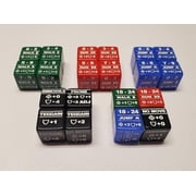 20x Battletech Stats Modifier Dice/Color Coded Walk Run Jump & Special Movement Dice