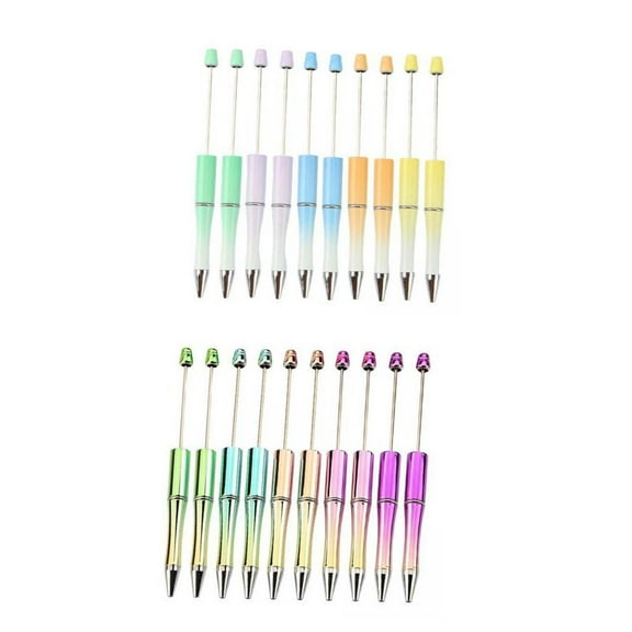 20x Beadable Pens DIY Set Bead Pens for Exam Substitute Draw Students Gifts