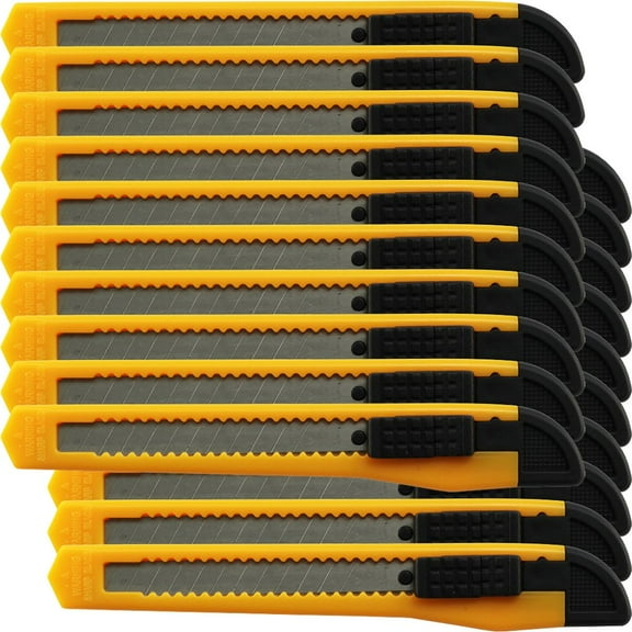 20x Bulk Small Yellow Utility Knife Box Cutters Snap Off Blade 9MM Blade