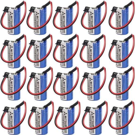 20x CR17335SE-R Q6BAT PLC Battery with Plug for Mitsubishi System 3V 1800mAh US