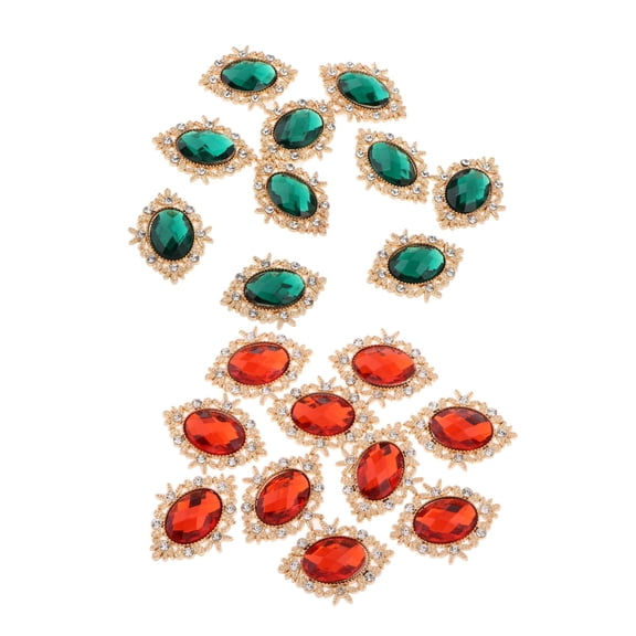 20x DIY Round Bling Flat Back Buttons Embellishments for Wedding Craft Dress Clothes Card Making