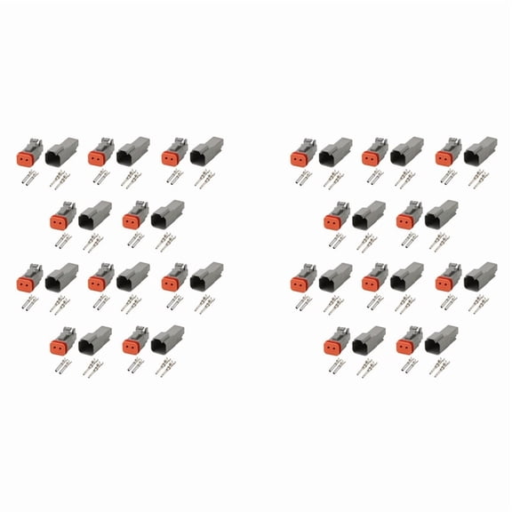 20x Deutsch DT 2-Pin Waterproof Electrical Connector,DT06-2S DT04-2P, Inlet Air Temperature Sensor Plug,20 x DT Connector kit