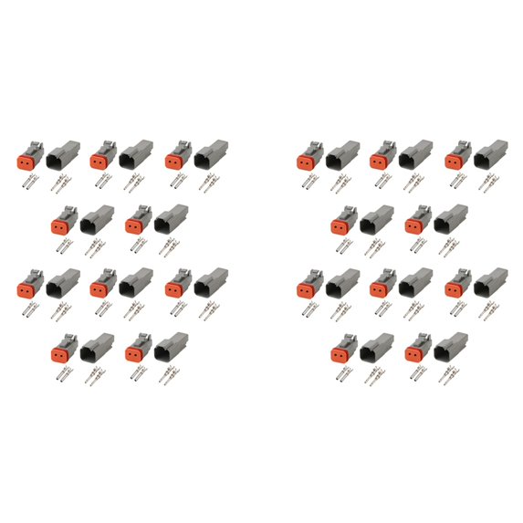20x Deutsch DT 2-Pin Waterproof Electrical Connector,DT06-2S DT04-2P ...