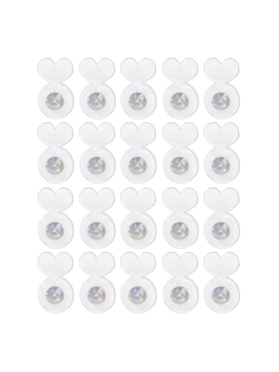 20x Earring Lifter Backs Acrylic Earring Support Backings for Heavy, Hamburger Support Design, Anti-earback Drop