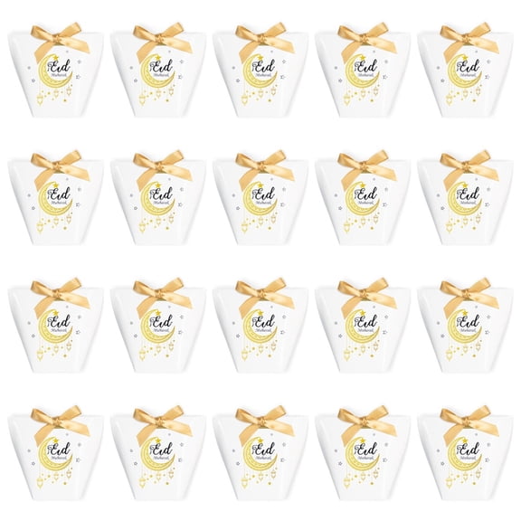 20x Eid Mubarak-Candy Box Ramadan-Kareem Gift Packaging Box Muslim-Party Supply