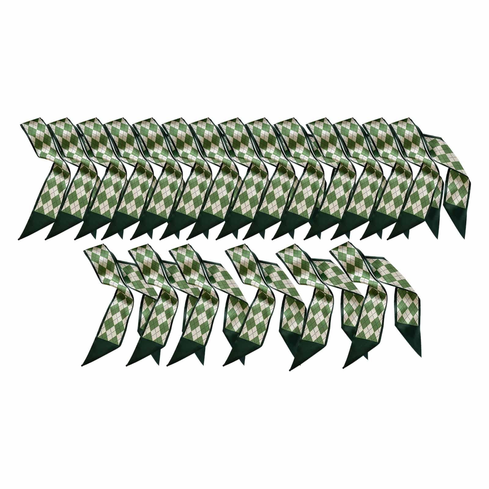 20x Female Head Scarf Scrunchies Neck Scarves Fashion Gifts Women Hair Scarf Dark Green
