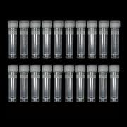 20x Small Plastic 1.5ml Small Vials Screw On Cap Clear Test Tube Mini Lab Bottle