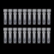20x Small Plastic 1.5ml Small Vials Screw On Cap Clear Test Tube Mini Lab Bottle