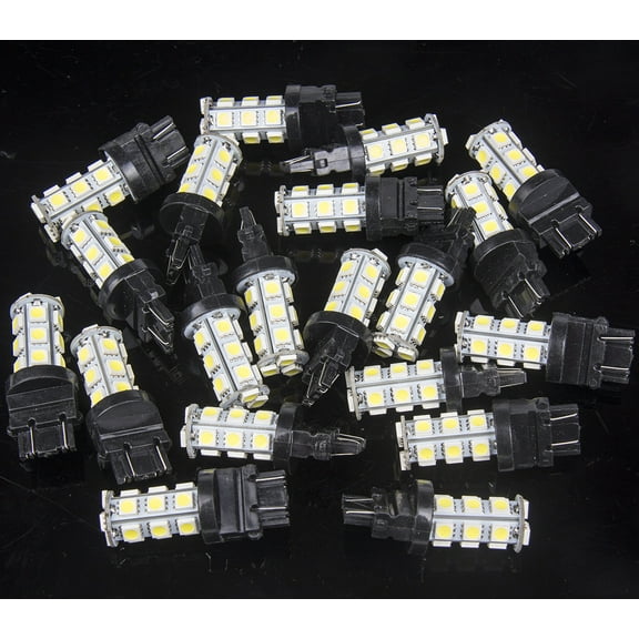 20x Super White 3157 Turn LED Light Bulbs 18-SMD 5050 Reverse Back Up/Tail/Brake/Stop