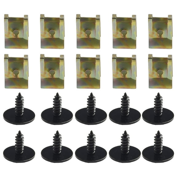 20x U Shape Clips Hex Nut Bolt Screws Set Car Chassis Sheet- Metal Speed Fasteners- Car Accessories For BMW- E21 E30 E36 E46 E90