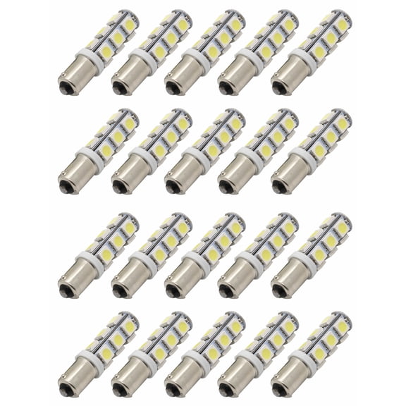 20x White Ba9s W6W 13 SMD Car LED Wedge Indicator License Plate Map Dome Light 12v