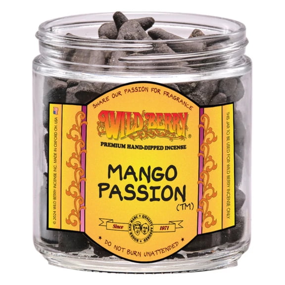 20x Wild Berry Incense Cones - Mango Passion - USA Made 1" Tall