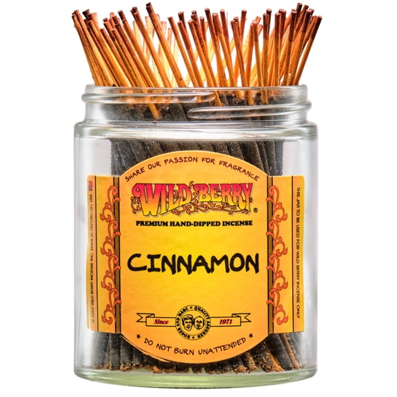 20x Wild Berry Shorties 4" Incense Sticks - Cinnamon - USA Made Hand Dipped Wildberry