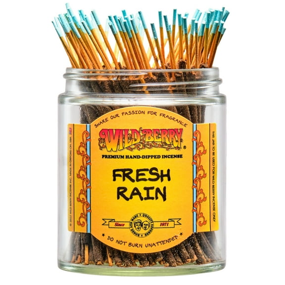 20x Wild Berry Shorties 4" Incense Sticks - Fresh Rain - USA Made Hand Dipped Wildberry