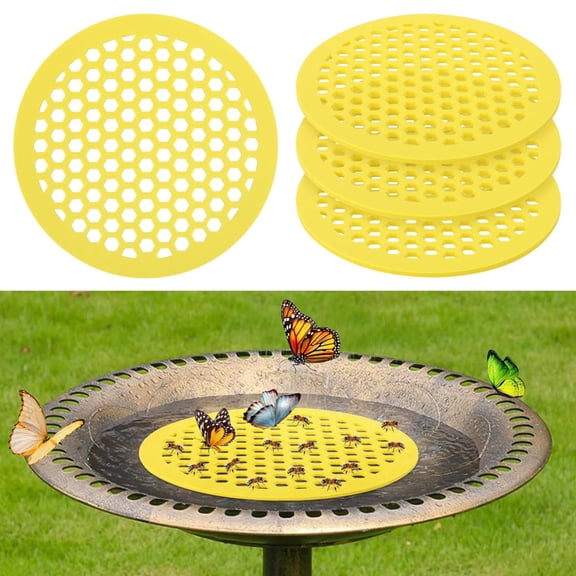 20x0.5cm Floating Bee Waterer Bee Watering Feeder Station Honeycomb Feeder Bee Drinker Island Tray for Outdoor Garden Thirsty Pollinators Bee Bath