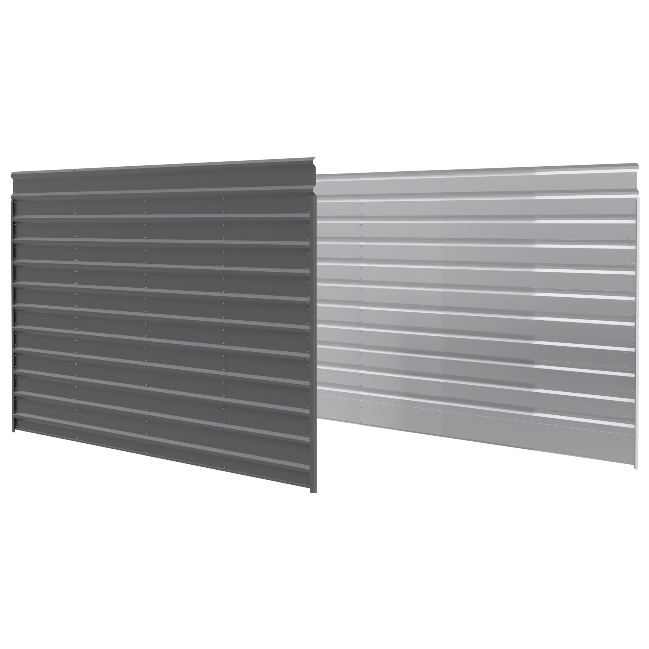 Charcoal Heavy-Duty Galvanized Steel Carport Enclosure Kit