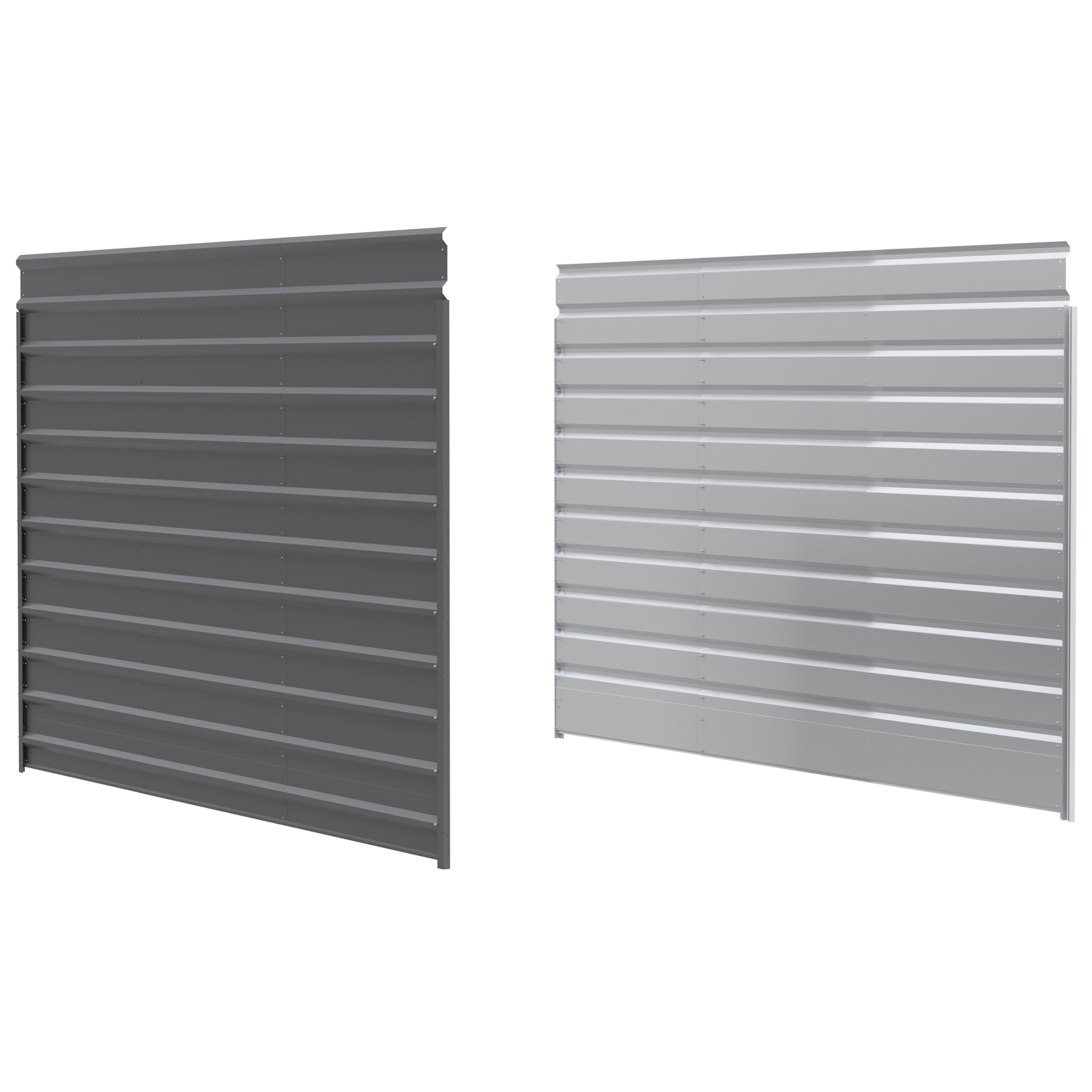 Charcoal Galvanized Steel Carport Enclosure Kit