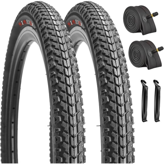 2 Pack 20"x1.75" Bike Tires and Inner Tubes Foldable 20x1.75/2.125 Compatible with 20x1.5/1.75/1.95 Inch Bike Rim for Urban BMX Hybrid Trail Mountain Bicycles