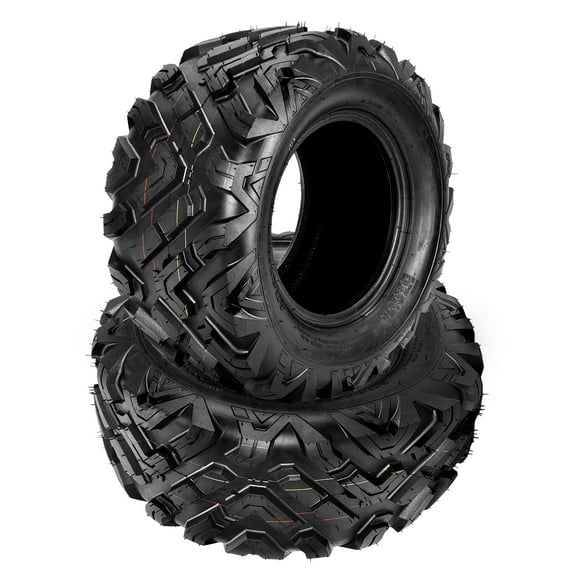 20x10-10 ATV Tires 6PR Tubeless - All Terrain Tires for Trail, Mud, Sand & Dirt | Max Load 330 lbs | Superior Traction & Puncture Resistance for Year-Round Riding (Set of 2, Black)