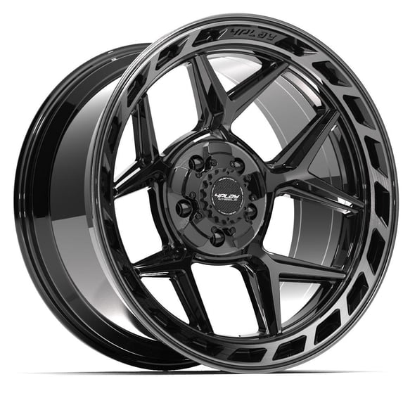 4PLAY Wheels 4P55 20 Inch Rim Fits 5x127 & 5x139.7 20x10 Gloss Black Brushed with Tinted Clear (1)