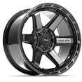 thumbnail image 1 of 4PLAY Wheels 4P63 20 Inch Rim Fits 5x127 & 5x139.7 20x10 Gloss Black Brushed with Tinted Clear (1), 1 of 3