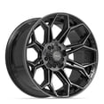 thumbnail image 1 of 4PLAY Wheels 4P83 20 inch Rim Fits 5x127 & 5x139.7 20x10 Gloss Black Brushed with Tinted Clear (1), 1 of 5