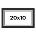 thumbnail image 1 of 20x10 Frame Black Real Wood Picture Frame Width 2.25 Inches | Interior Frame Depth 0.5 Inches |, 1 of 8