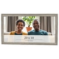 thumbnail image 1 of 20x10 Frame Grey Solid Wood Picture Frame Width 1 Inches | Interior Frame Depth 0.5 Inches |, 1 of 8