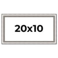 thumbnail image 1 of 20x10 Frame Silver Real Wood Picture Frame Width 1.25 Inches | Interior Frame Depth 0.5 Inches |, 1 of 8