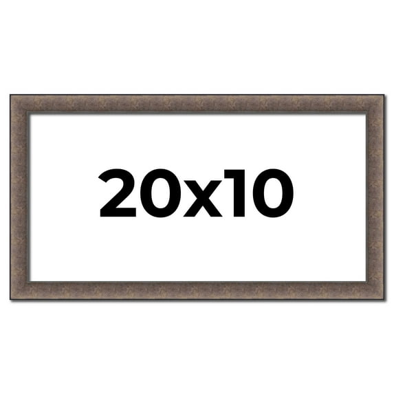 20x10 Frame Silver Real Wood Picture Frame Width 1.25 Inches | Interior Frame Depth 0.5 Inches |
