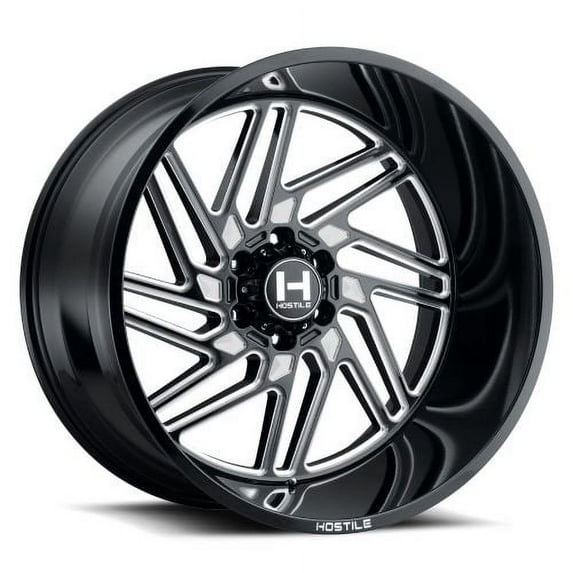 20x10 Hostile H116 Jigsaw Blade Cut (Blk Milled) Wheel 6x5.5 (-19mm)