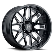 20x10 Hostile H120 Vulcan Blade Cut Black Milled Wheel 6x5.5 -19mm