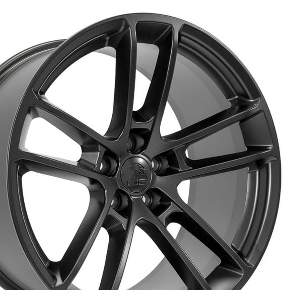 OE Wheels DG23 20 Inch Rim Fits Charger/Challenger SRT Hellcat Style 5x115 20x10 Satin Black - Hollander 2718 (1)