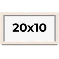 thumbnail image 1 of 20x10 Shadow Box Frame White | 1.125 Inches Deep Real Wood Rustic Shadowbox Display Frame | UV, 1 of 5